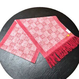 Red Longevity Scarf — National Palace Museum Taiwan — 100% Inner Mongolia Wool